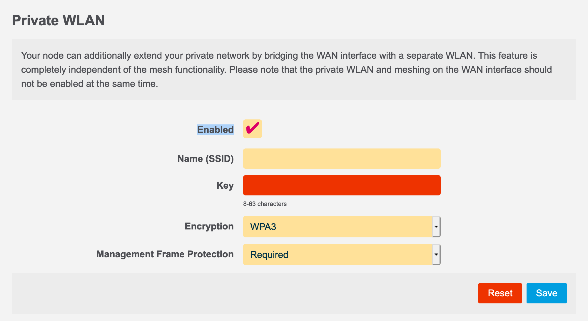 WPA3 im Config-Mode